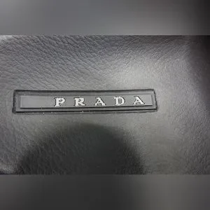 Prada | Shoes | Prada Mens Blackred Rubber Stripe Logo  display picture 2